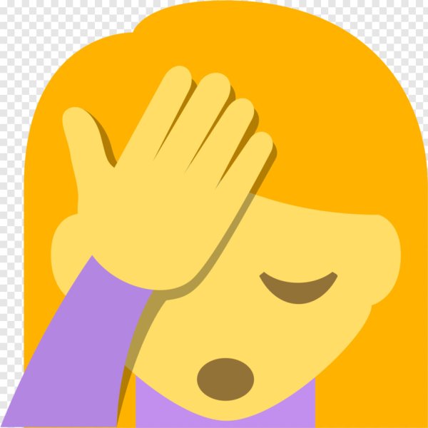 Смайл рука на лбу