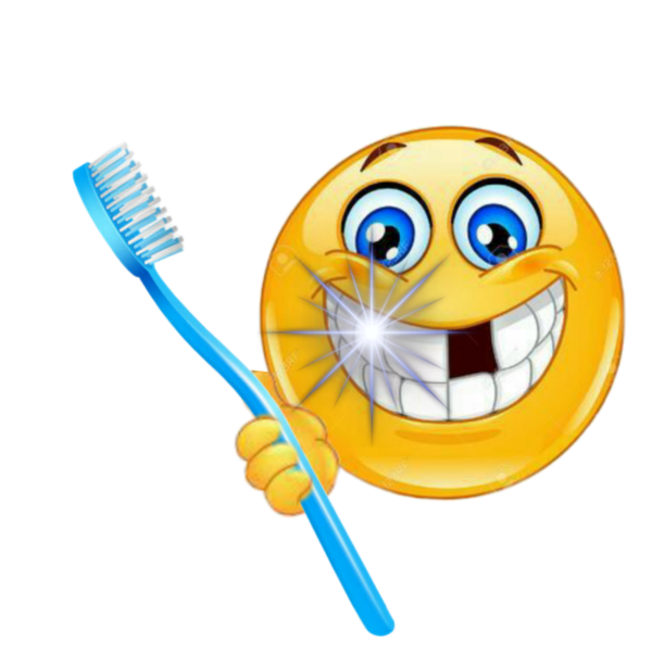 Смайлик с зубной щеткой