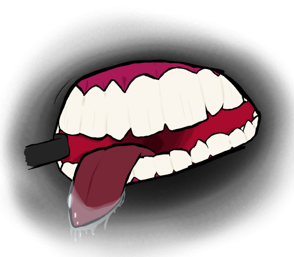 Смайлик с острыми зубами