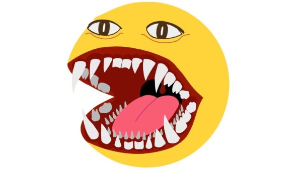 Злой Смайл с зубами