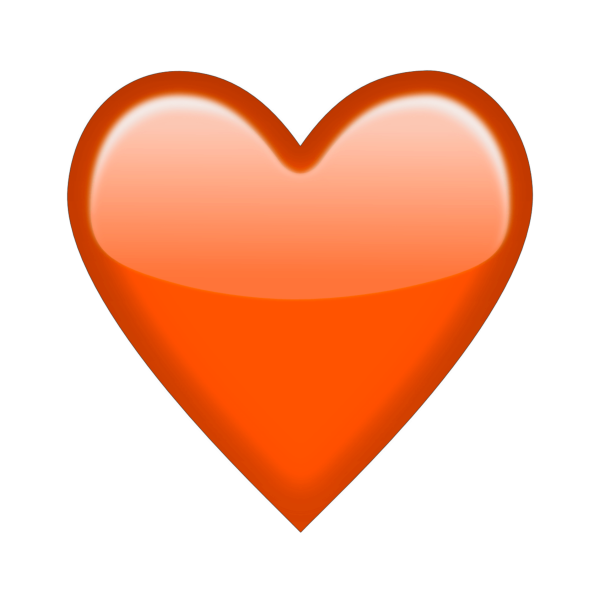 Оранжевое сердечко смайлик