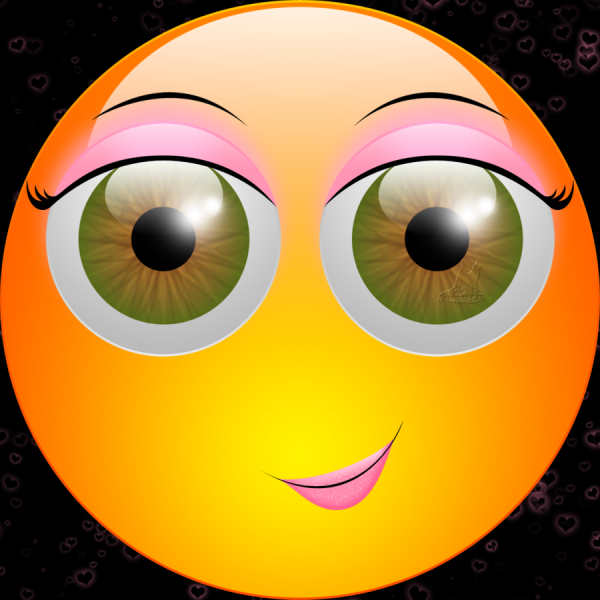 Смайл с большими глазами