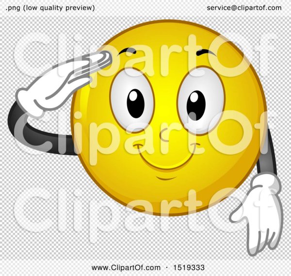 Смайлик отдающий честь