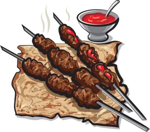 Шашлык нарисованный