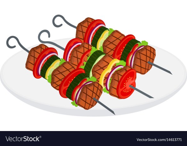 Шашлык нарисованный