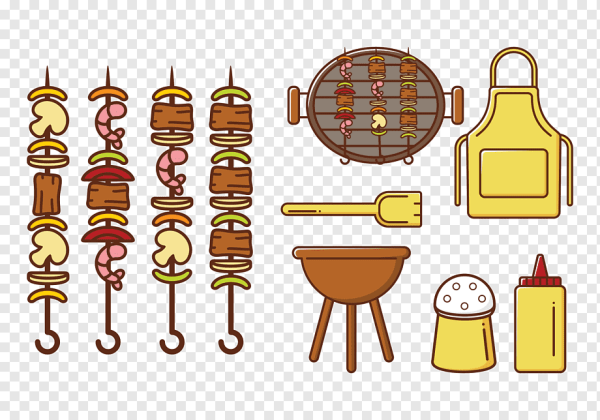 Шашлык на шампуре вектор