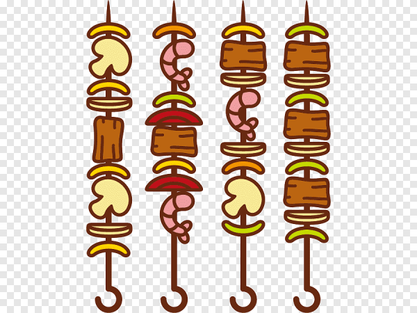 Шашлык на тарелке вектор