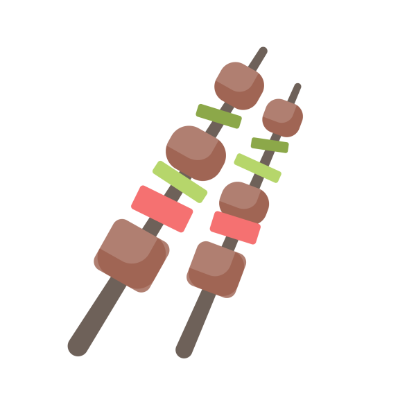 Шашлык люля-кебаб вектор