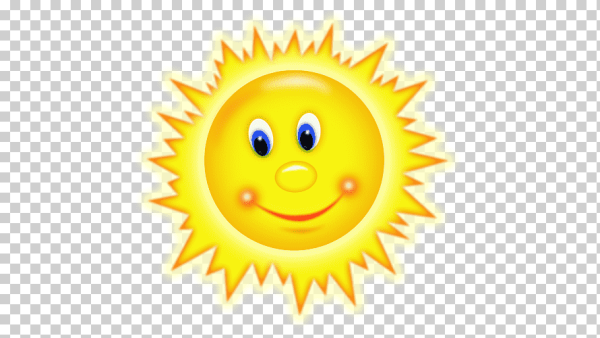 Анимация солнце улыбается