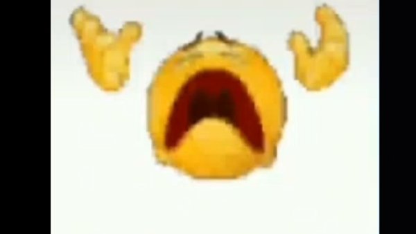 Смайлик исчезает и кричит