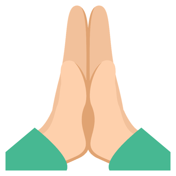 Смайлик сложенные ладони