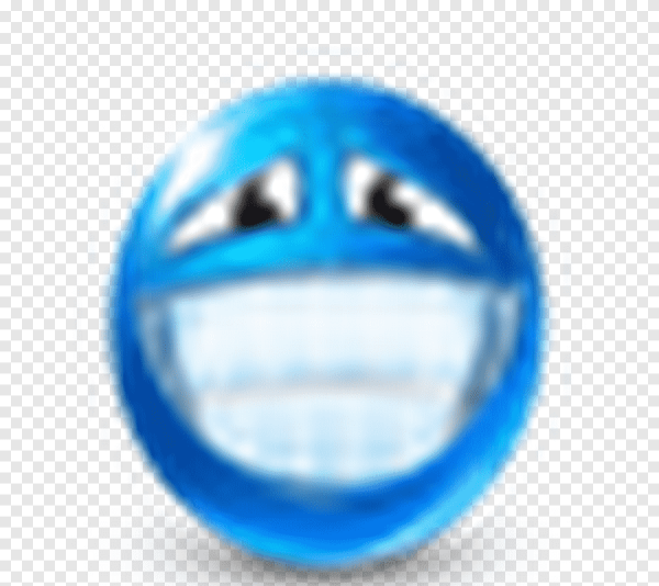 Синий смайлик смеется