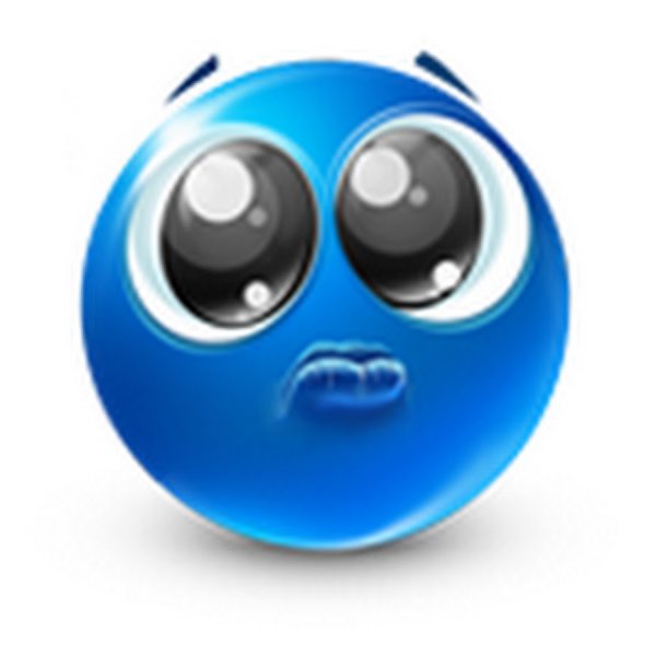 Синий смайлик