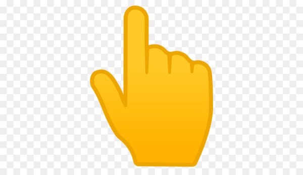 Смайлик указательный палец вниз