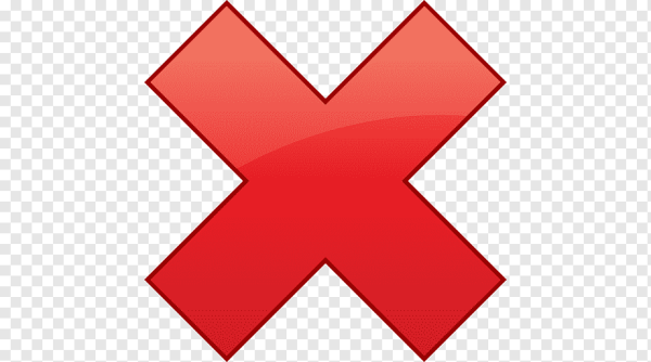 Красный крестик неправильно