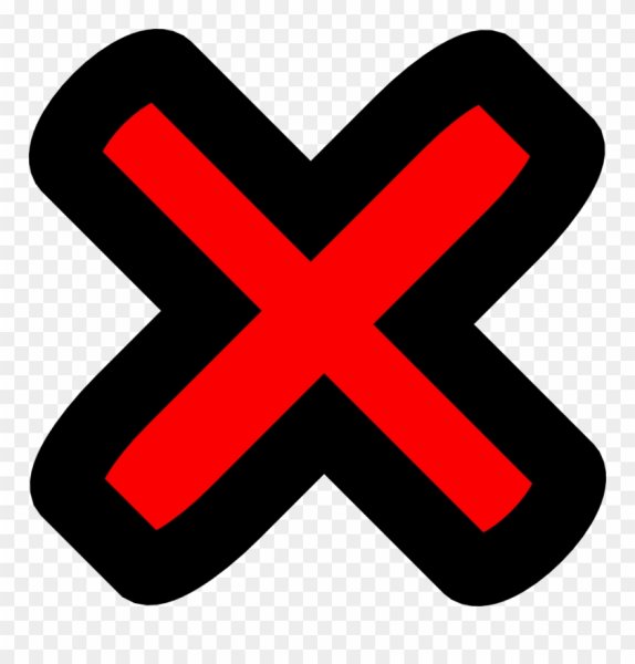 Большой красный крестик