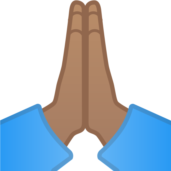 Смайлик сложенные ладони