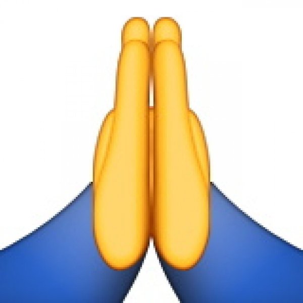 Смайлик руки молящегося