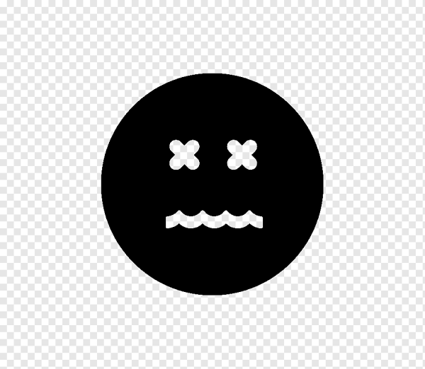 Смайлик с крестиками вместо глаз