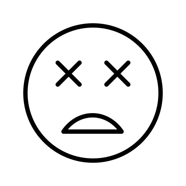 Смайлик с глазами крестиками