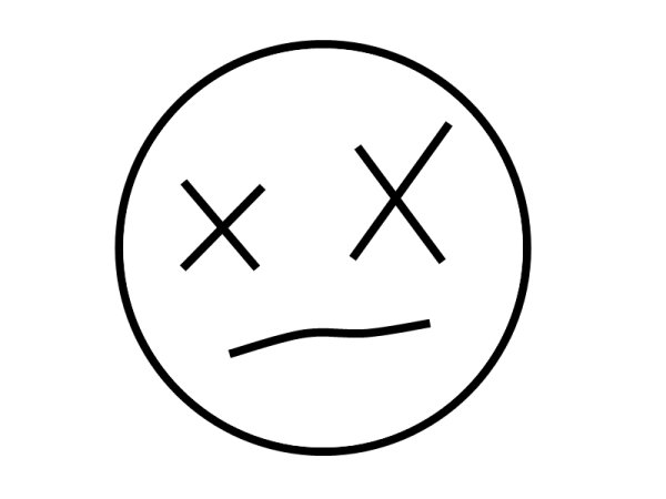 Смайл с крестиками вместо глаз