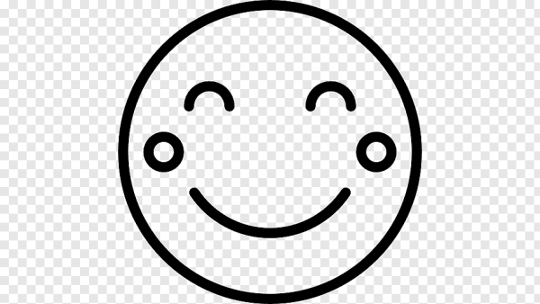 Смайлики круглые черно белые