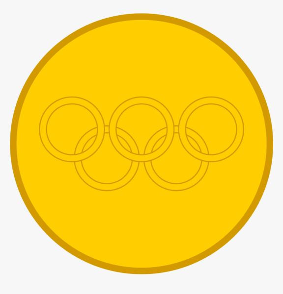 Медаль с олимпийскими кольцами