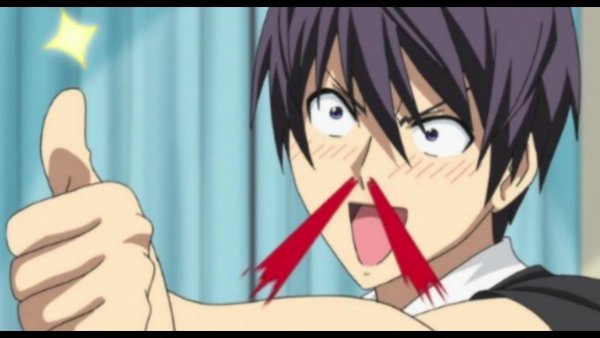 Краснеющий смайлик с кровью из носа