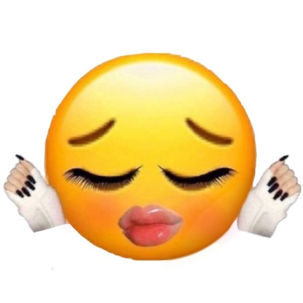 Смайлик с губами и ногтями