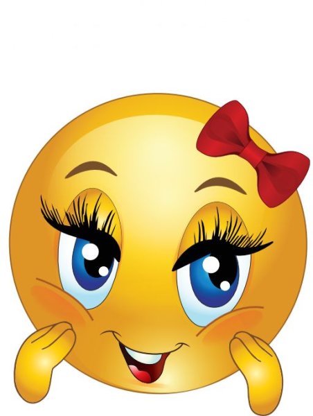Веселый смайлик девочка