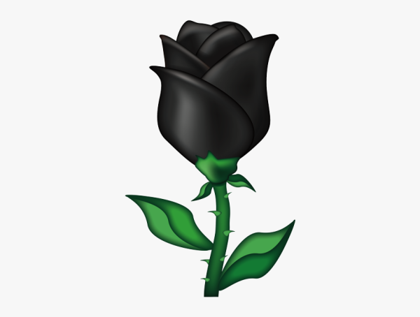 Черная роза эмодзи