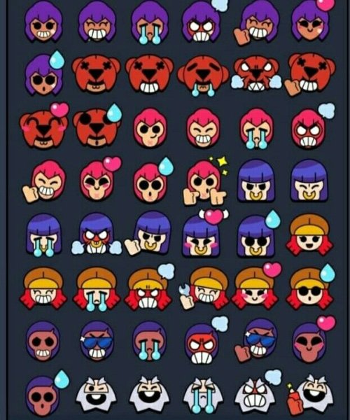 Эмодзи из Brawl Stars