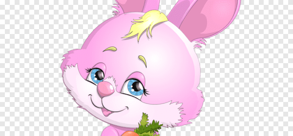 Заяц розовый смайлик