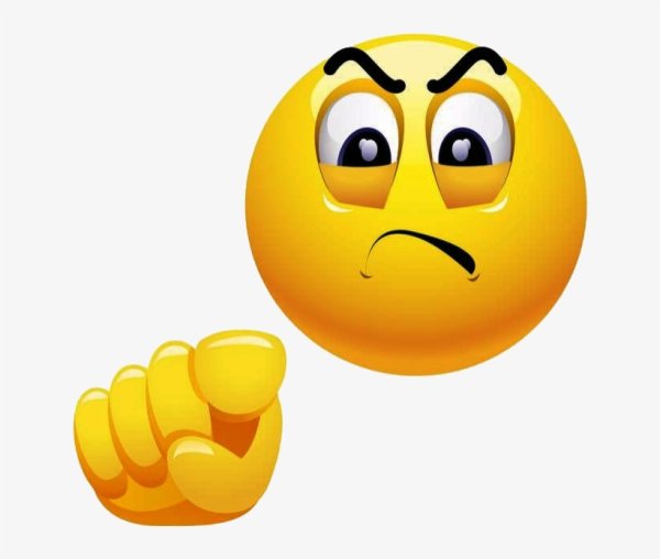 Желтый смайлик с рукой