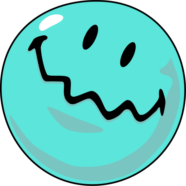 Улыбающийся смайлик стикер