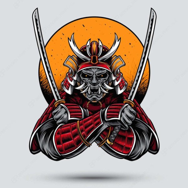 Наклейка Самурай на авто