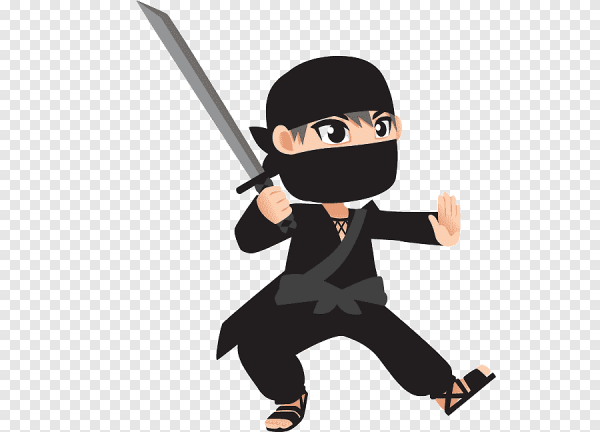 Ниндзя на прозрачном фоне