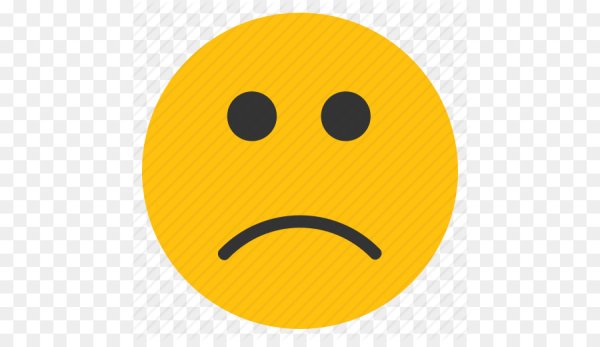 Грустный желтый смайлик