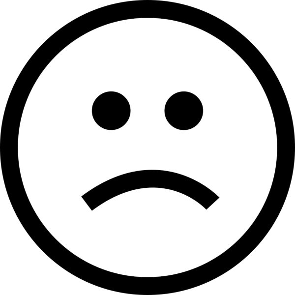 Грустный смайлик символ