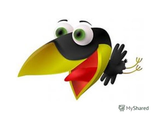 Ворон на белом фоне для детей