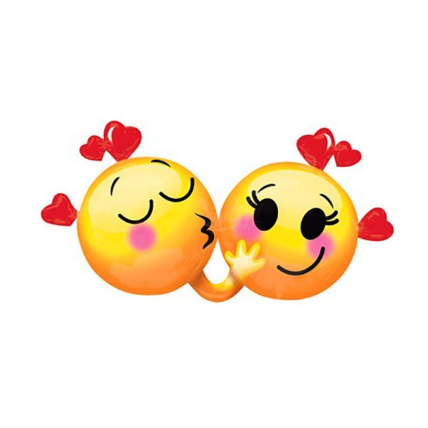 Стикер поцелуй с сердечком