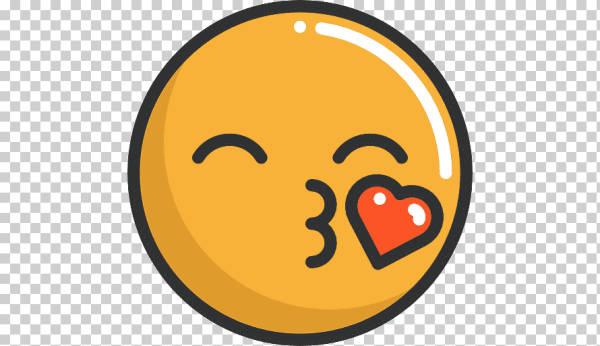 Смайлики эмодзи поцелуй