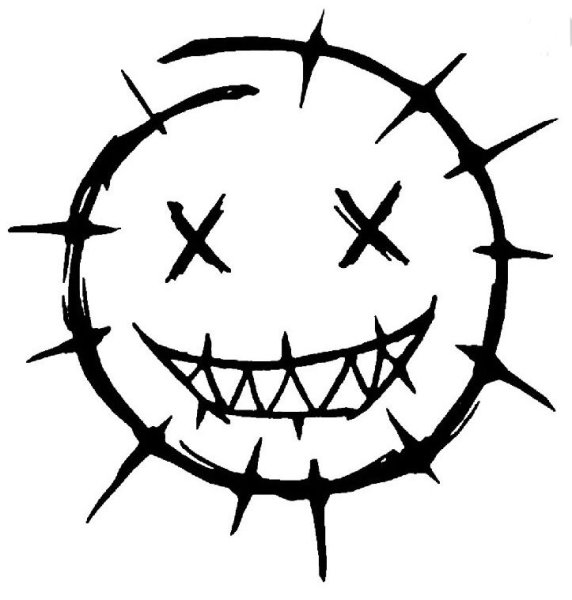 Тату смайлик эскиз