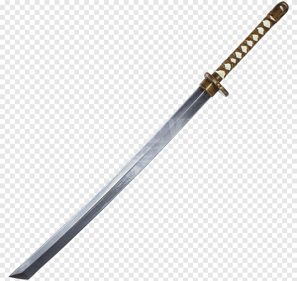 Самурайский меч за спиной