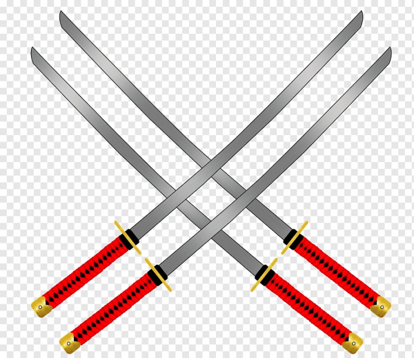 Мечи трафарет катана