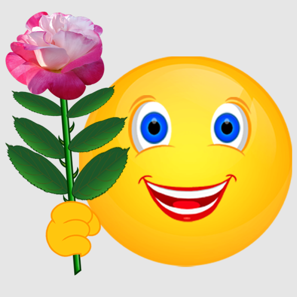 Смайлик цветочек