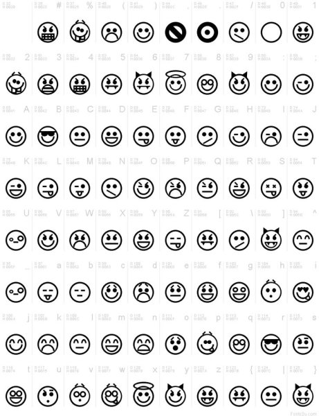 Смайлики красивым шрифтом