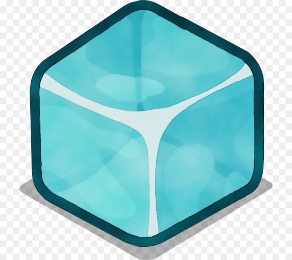 Нарисованный кубик льда