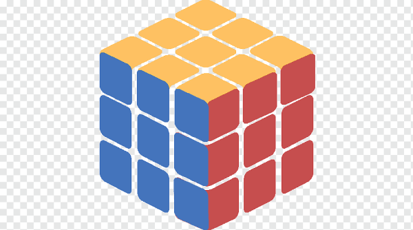Кубик Рубика на прозрачном фоне