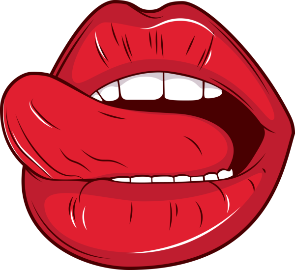 Стикер язычок